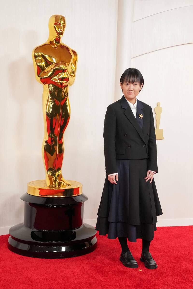 Los Angeles (United States), 10/03/2024.- Celine Song arrives for the 96th annual Academy Awards ceremony at the Dolby Theatre in the Hollywood neighborhood of Los Angeles, California, USA, 10 March 2024. The Oscars are presented for outstanding individual or collective efforts in filmmaking in 23 categories. EFE/EPA/ALLISON DINNER