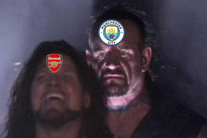 Los Cañoneros golearon a Manchester City y se alejan del título de la Premier League.
