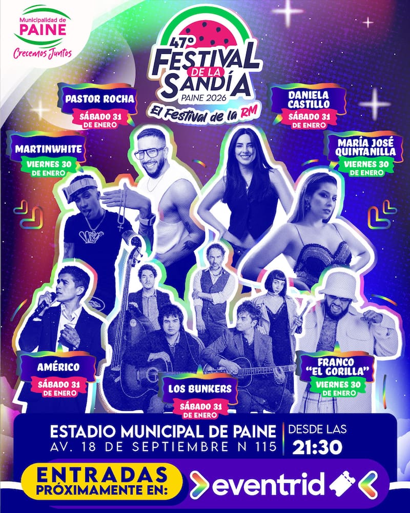 El evento tendrá la presencia de destacados músicos y humoristas nacionales. Créditos: Municipalidad de Paine.