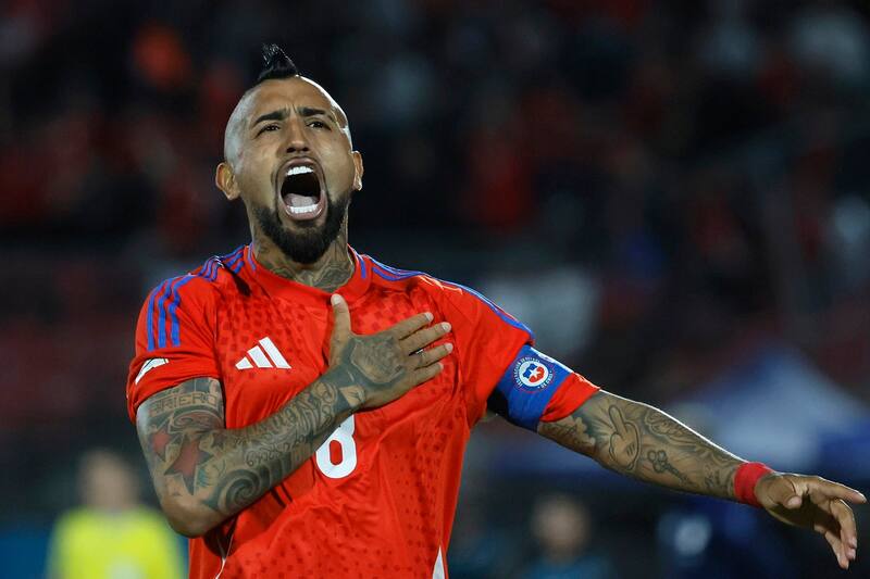 en el partido de Chile contra Venezuela.