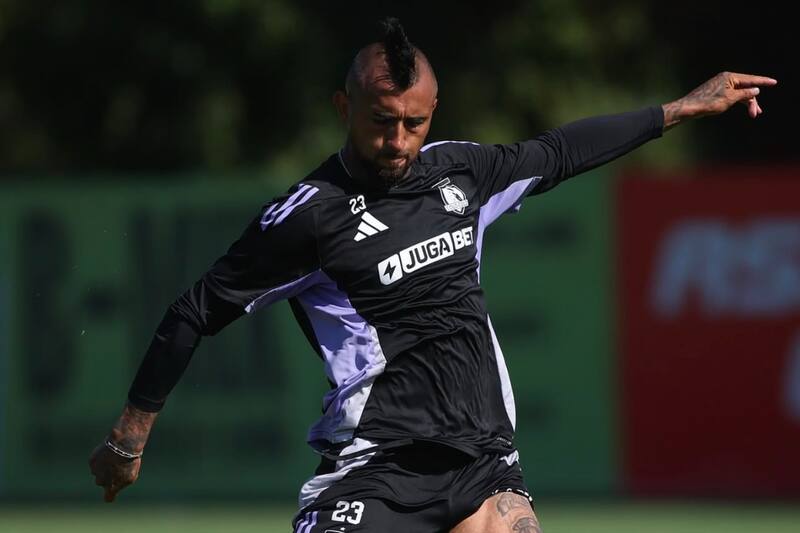 entrenando en Colo Colo.