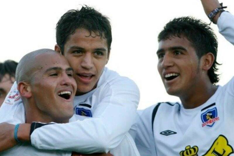 Arturo Vidal, Alexis Sánchez y Humberto Suazo en el Colo Colo 2007.