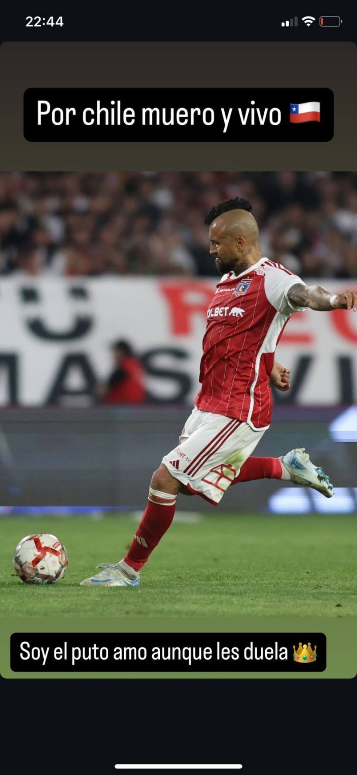 Los desafiantes mensajes Arturo Vidal.