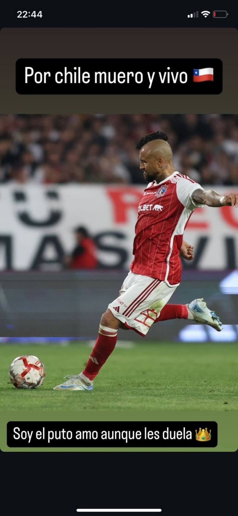 Los desafiantes mensajes Arturo Vidal.