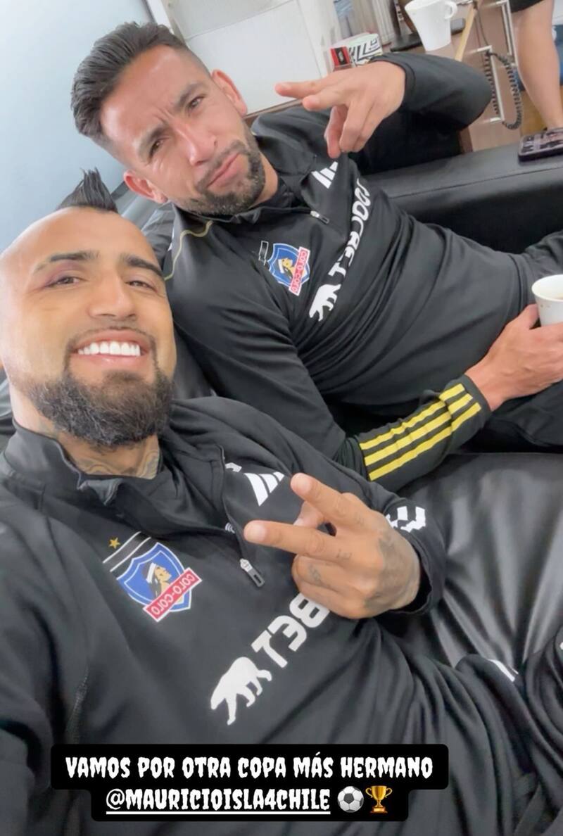 Arturo Vidal en sus redes sociales.
