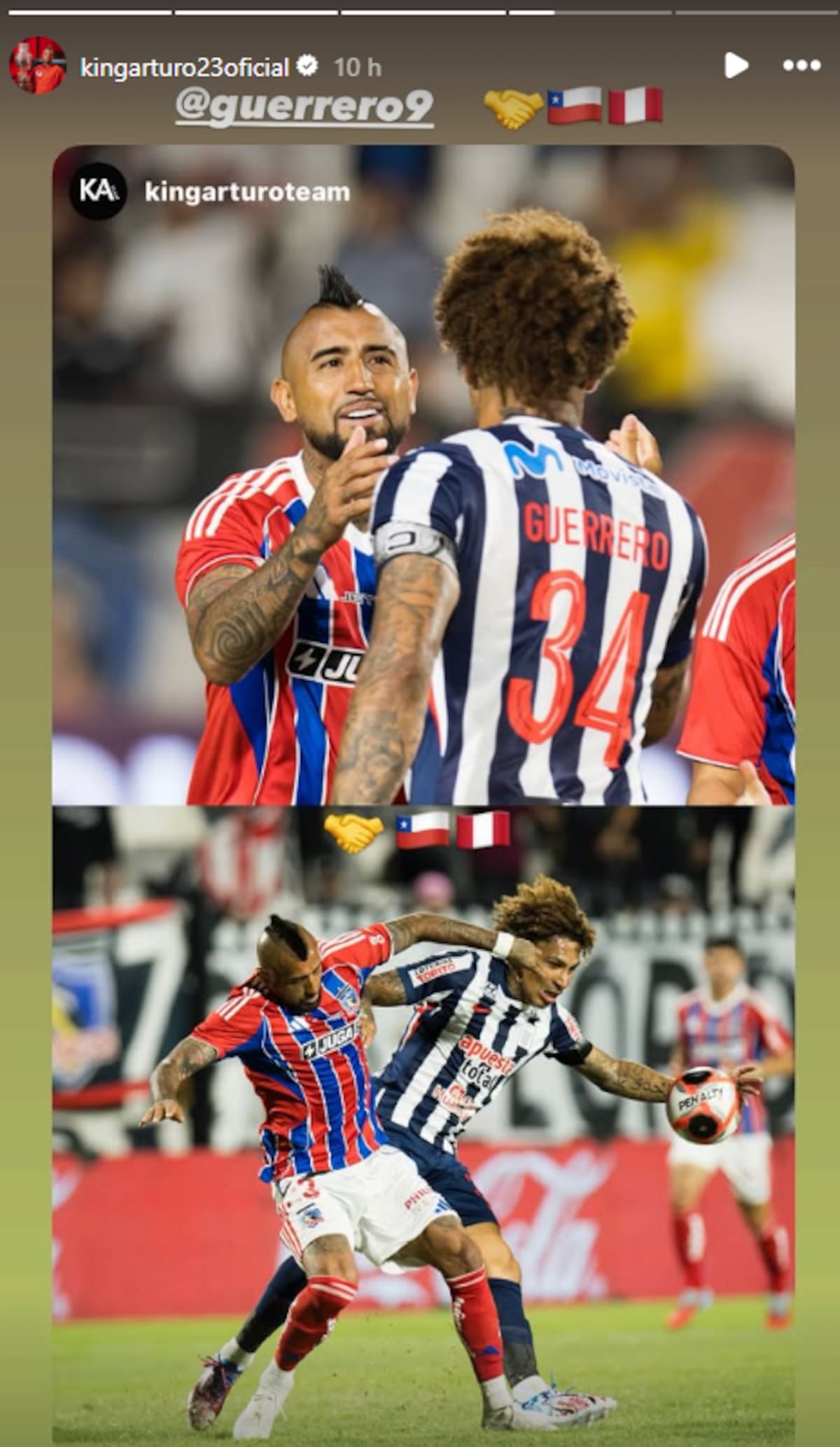 Ambos jugadores se vieron las caras en el partido de Colo Colo vs Alianza Lima