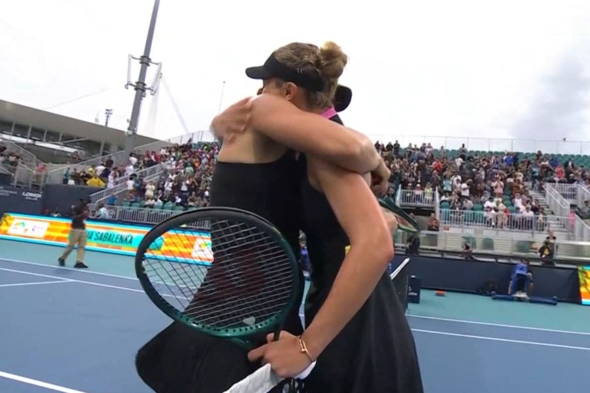 se dieron un afectuoso abrazo tras su duelo en el Masters 1000 de Miami.