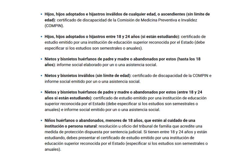 Estos son los documentos a entregar.