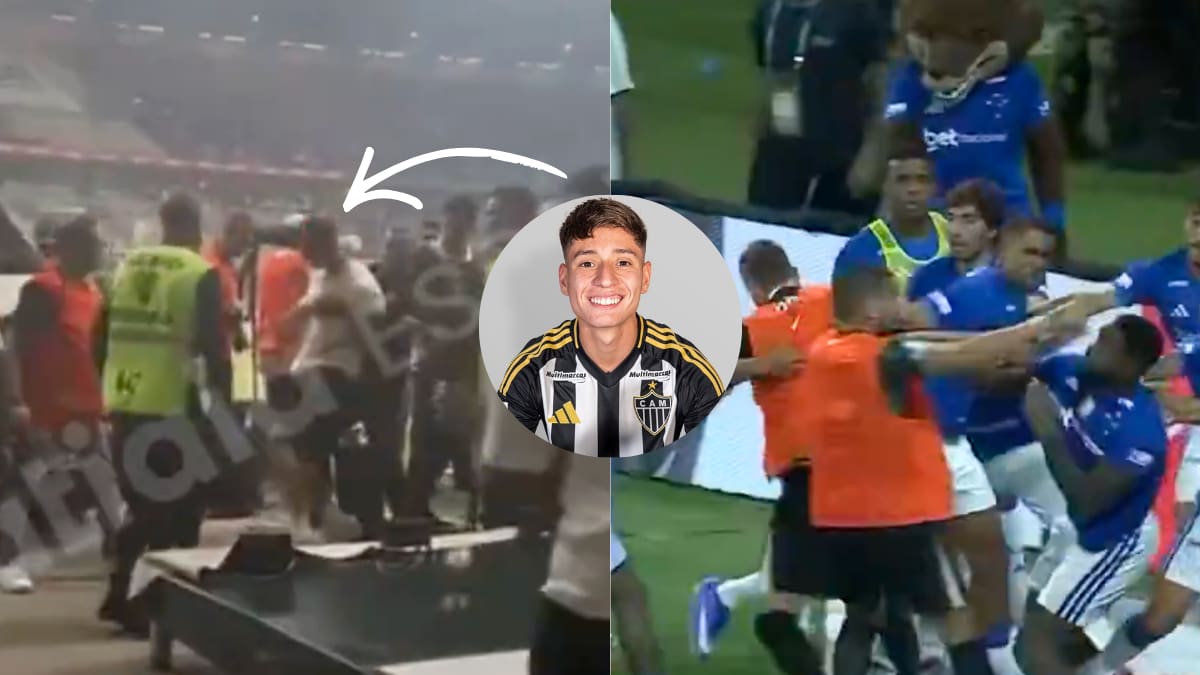 VIDEO | ¡Lo tuvieron que contener! Liberan inédito registro de Iván Román en batalla campal de Atlético Mineiro