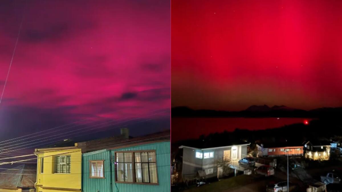 VIDEO | ¡Espectaculares imágenes! Auroras australes iluminan el cielo del sur de Chile