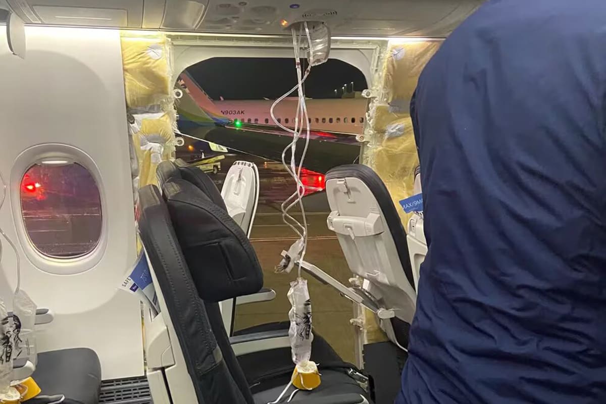 Así quedó la aeronave. Créditos: Kyle Rinker via X.