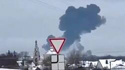 VIDEO | Captan caída e impactante explosión de avión militar ruso en frontera con Ucrania