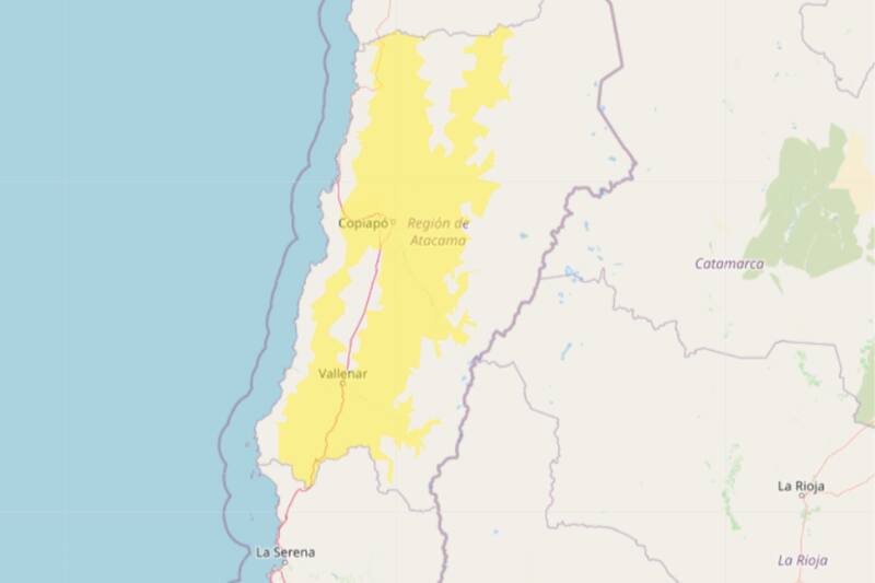 En la región de Atacama, se espera que los termómetros sobrepasen los 33° en las próximas horas. Créditos: DMC