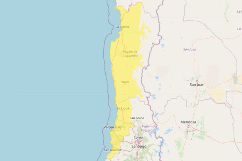 La medida, de momento, afectará a las regiones de Coquimbo y Valparaíso, aunque no se descarta que pueda extenderse a más ciudades durante los próximos días. Créditos: DMC.