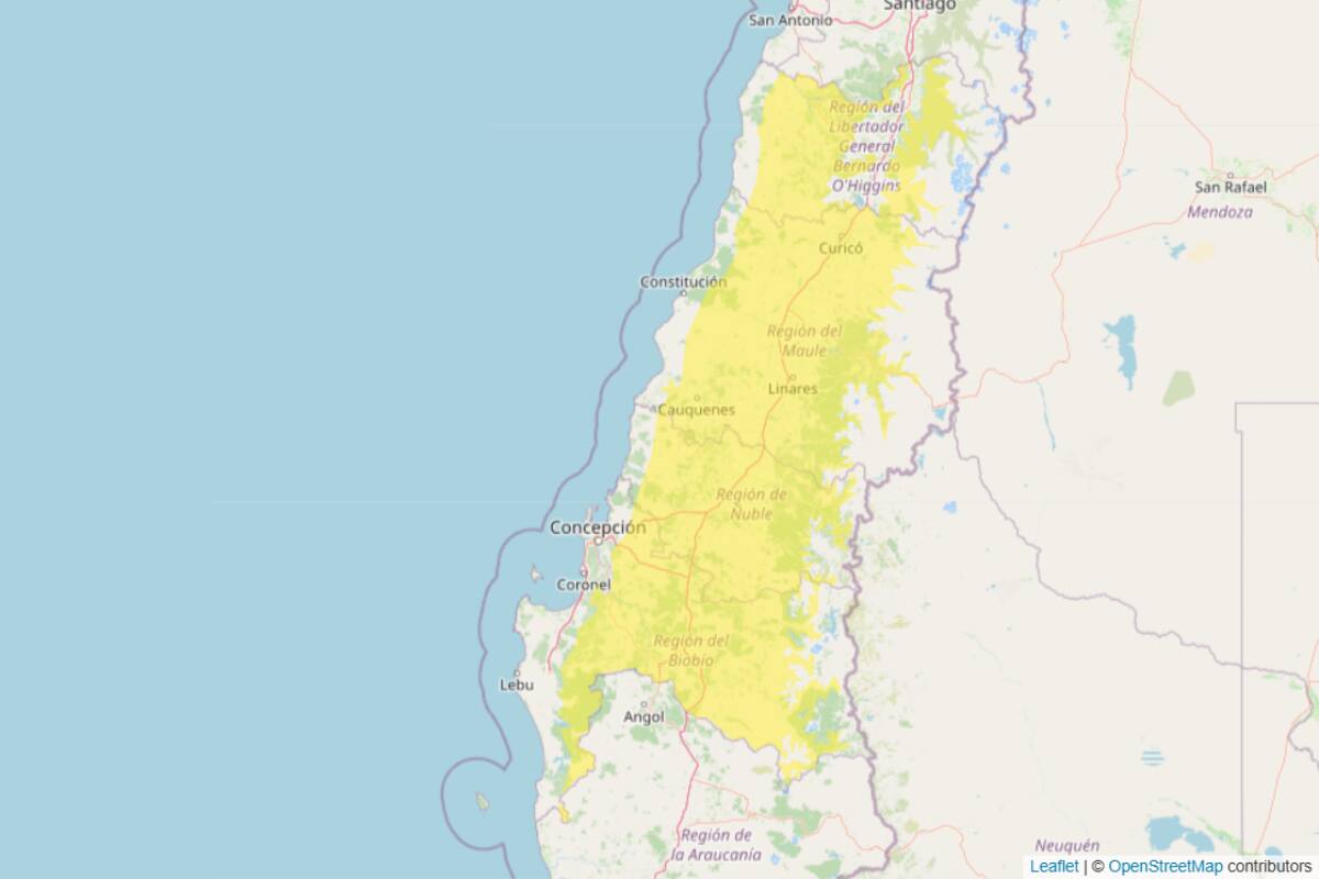 Según la DMC, las mínimas para este miércoles estarán entre los -1° y -4° en el centro-sur del país.