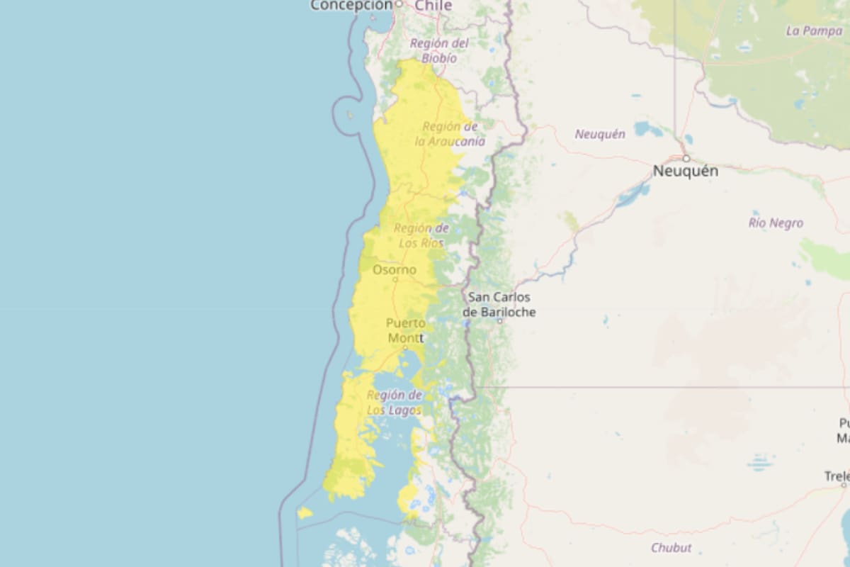 En esta ocasión, las regiones afectadas serán La Araucanía, Los Ríos y Los Lagos. Créditos: DMC.