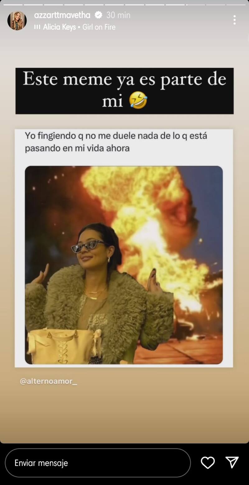 Azzarth Maveth en sus historias de Instagram.