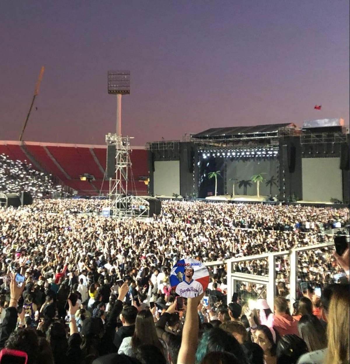 Esta es la vista de Pacífico Lateral para el concierto.