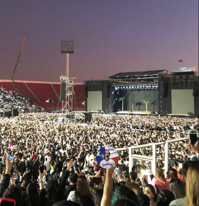 Esta es la vista de Pacífico Lateral para el concierto.