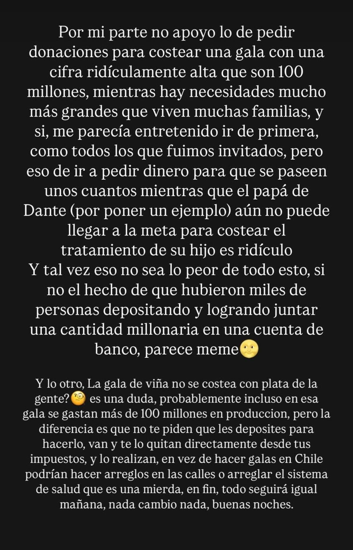 El artista pone en duda su participación en la Gala del Pueblo.