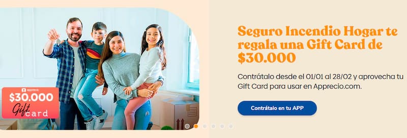 Este seguro se puede adquirir durante todo febrero, para así ganar una gift card de treinta mil pesos.