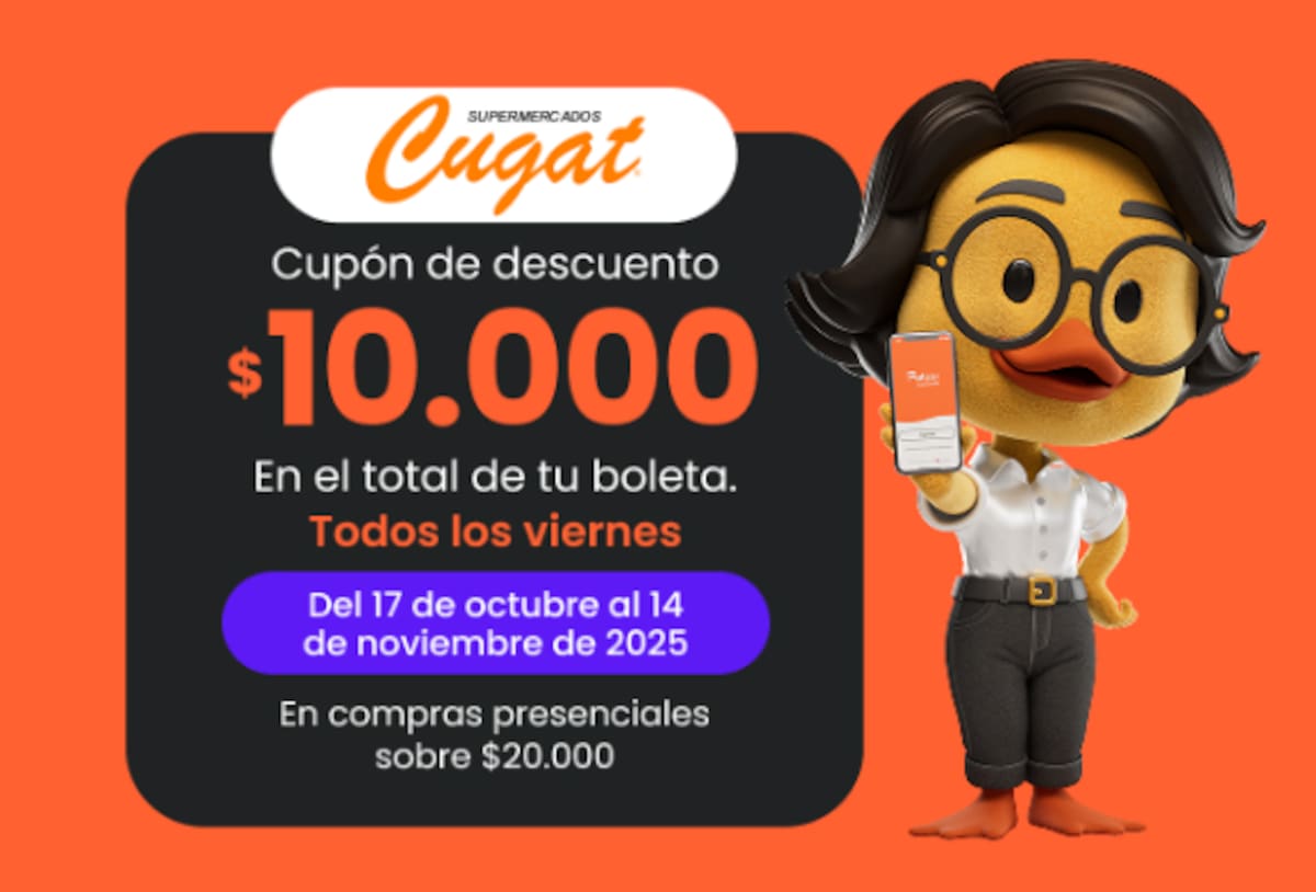 El convenio con Supermercados Cugat estará disponible hasta el 14 de noviembre de 2025. Créditos: Banco Estado.