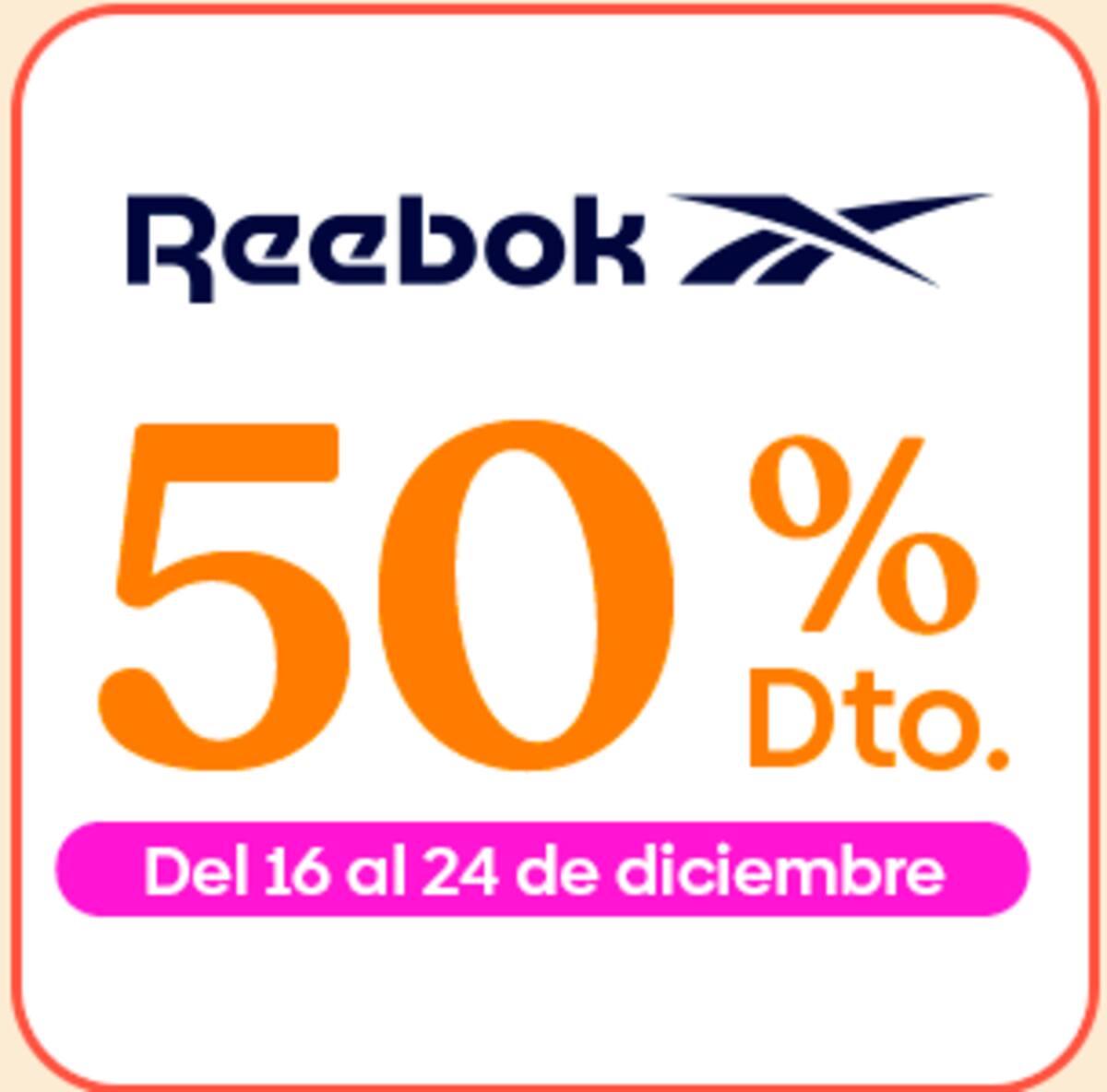 entrega importante descuento en la compra de zapatillas Reebok.