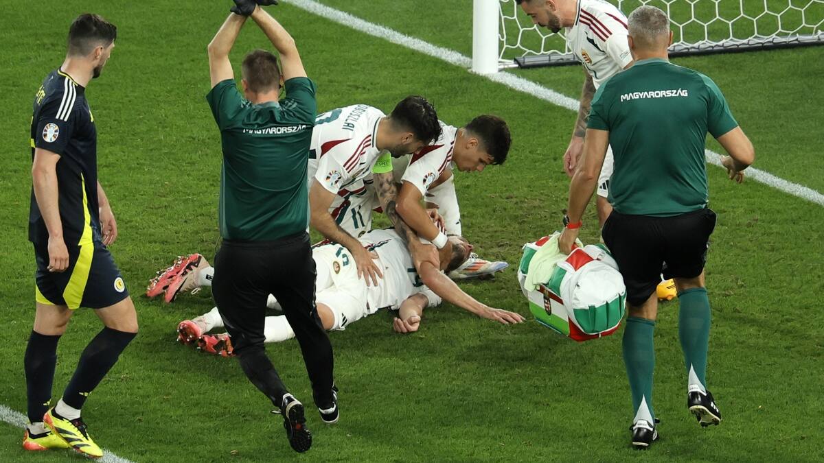 Hizo recordar a Eriksen: jugador de Hungría cayó inconsciente en pleno partido de la Eurocopa
