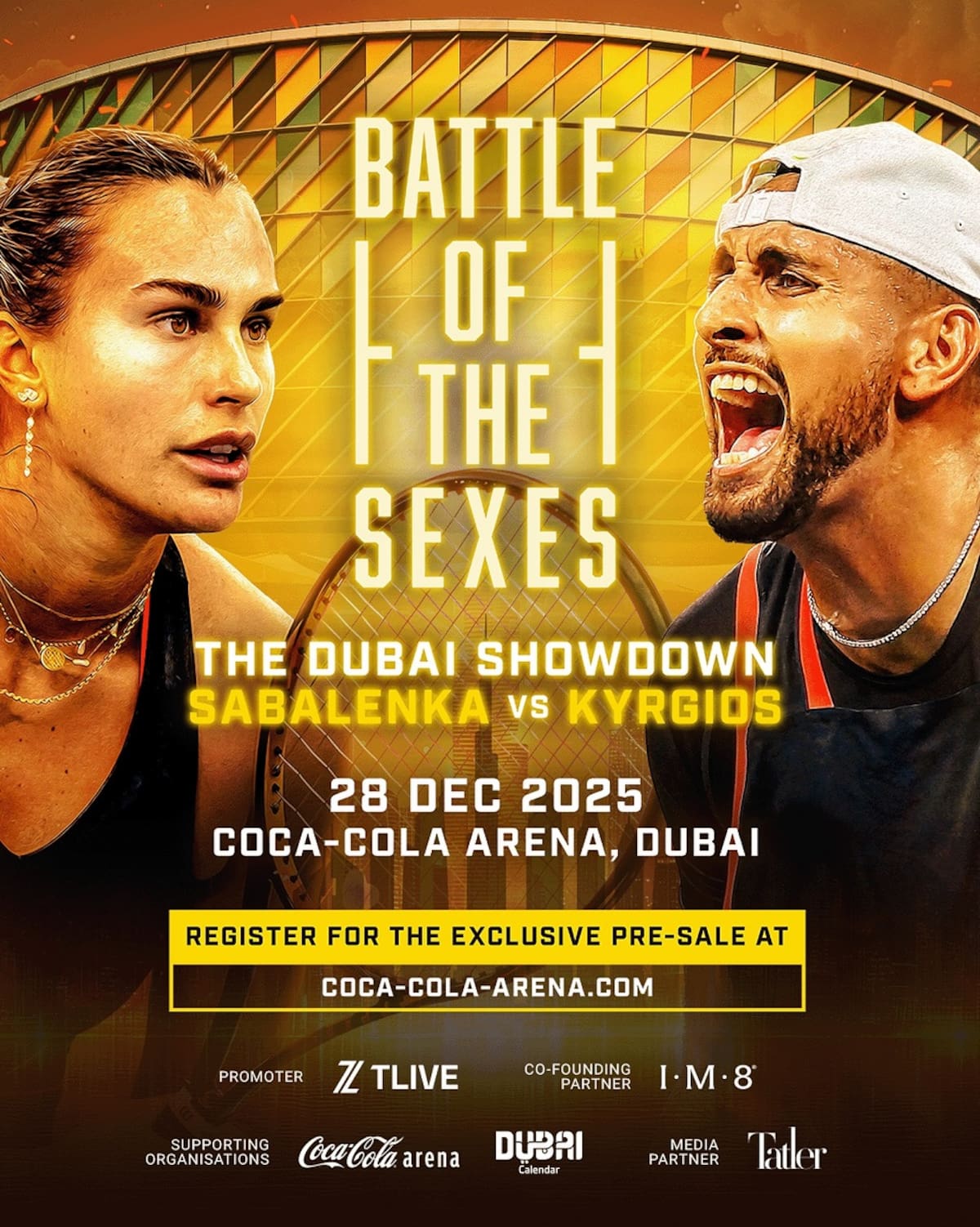 Aryna Sabalenka vs Nick Kyrgios. Foto: Instagram