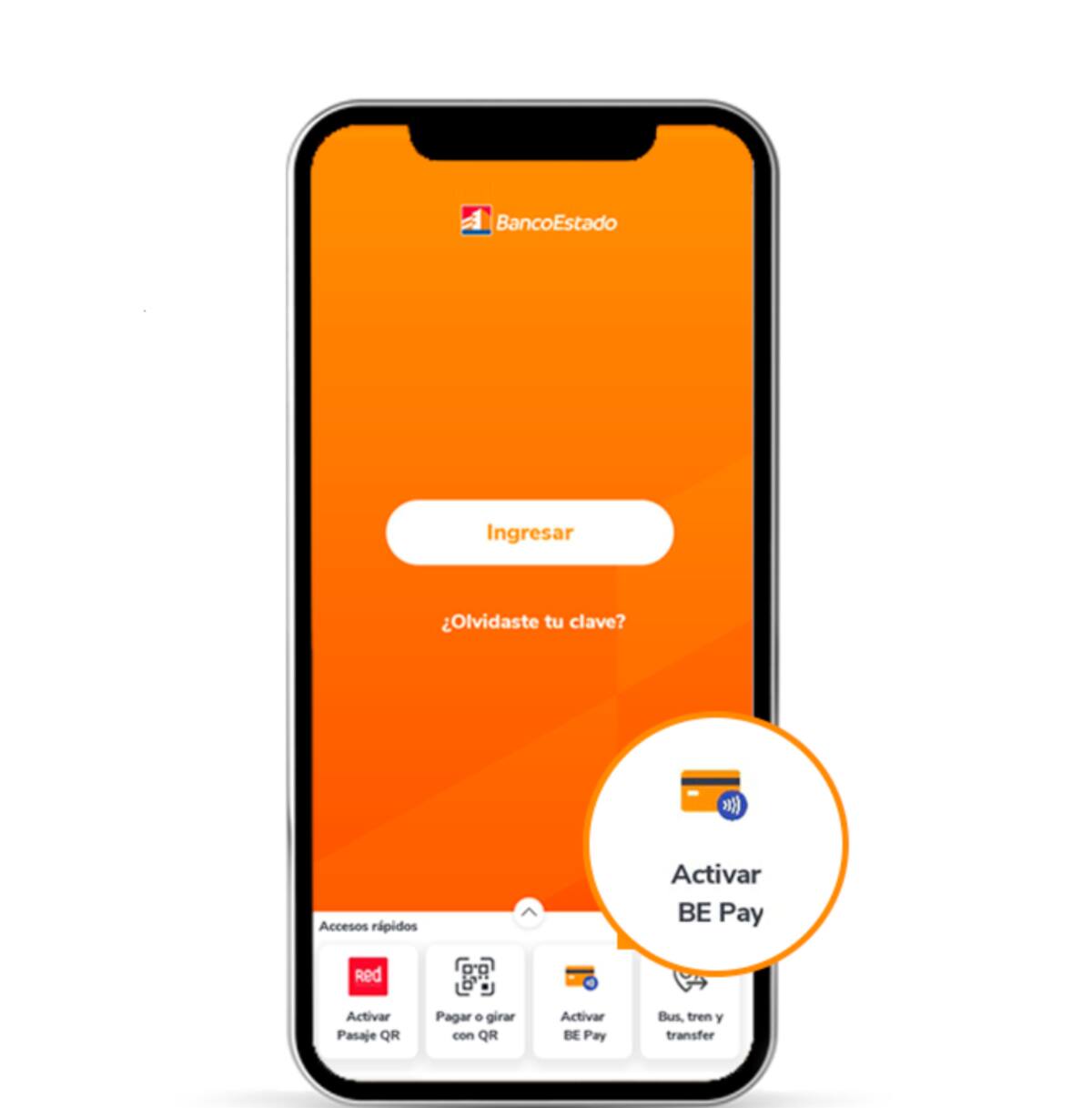 BE Pay de Banco Estado te permite pagar con tu celular, usando Cuenta RUT. (Foto: Captura Banco Estado).