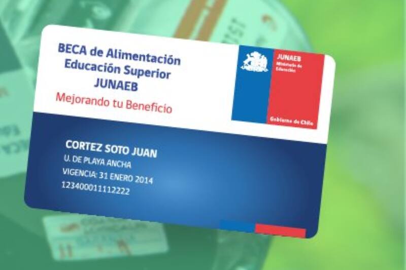 La Tarjeta Junaeb está destinada para la compra de alimentos. Créditos: Junaeb.