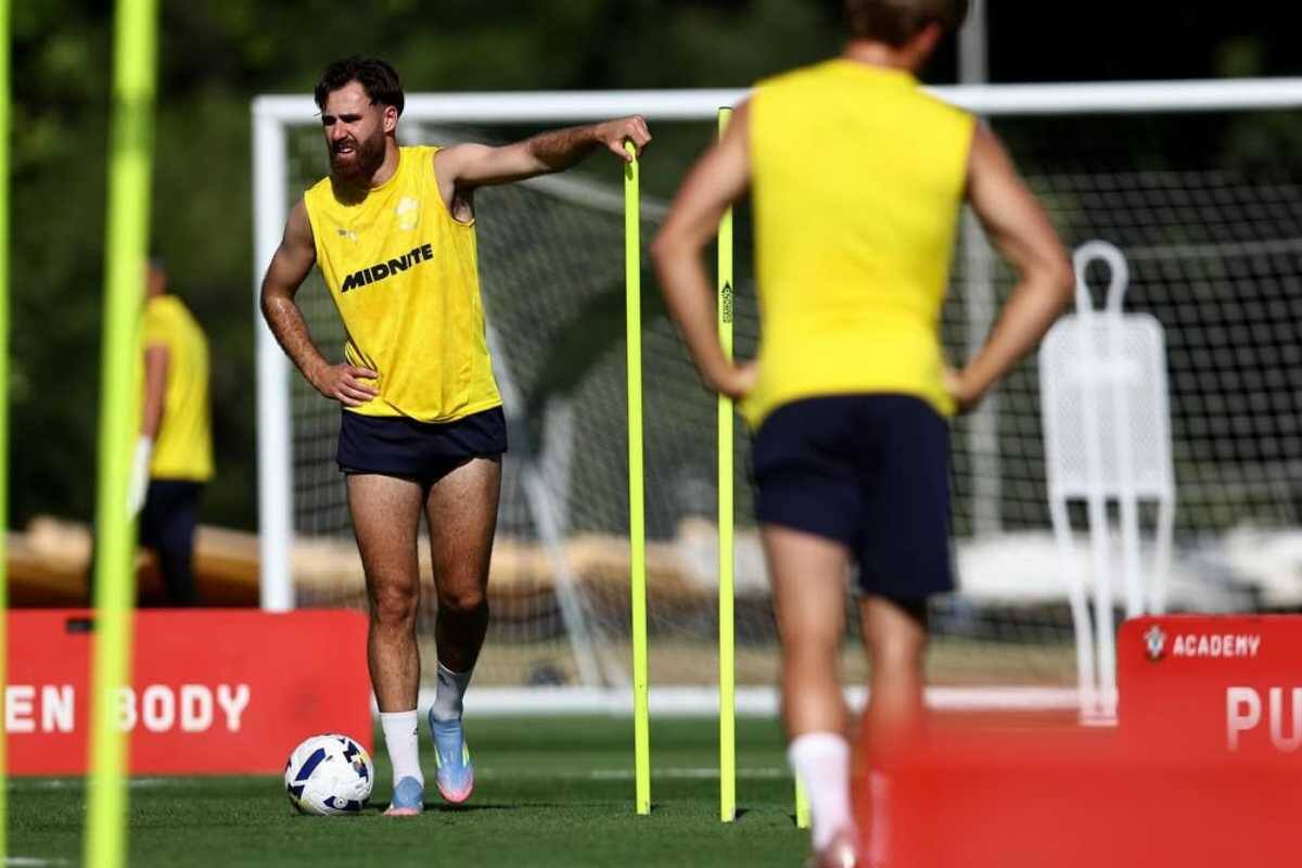 En los entrenamientos de Southampton.