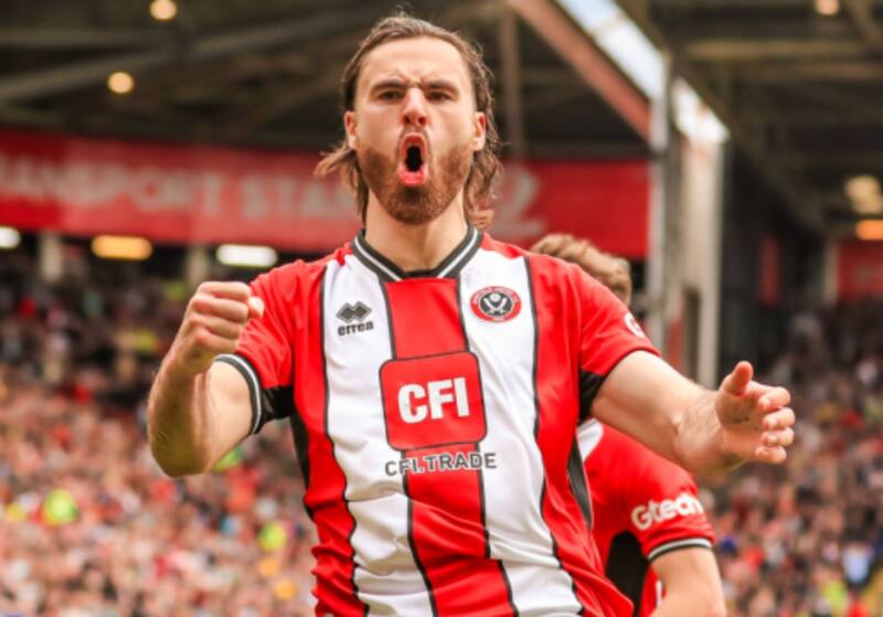 Ben Brereton anotó 6 goles en 14 partidos con la camiseta del Sheffield United en la pasada temporada de la Premier League.