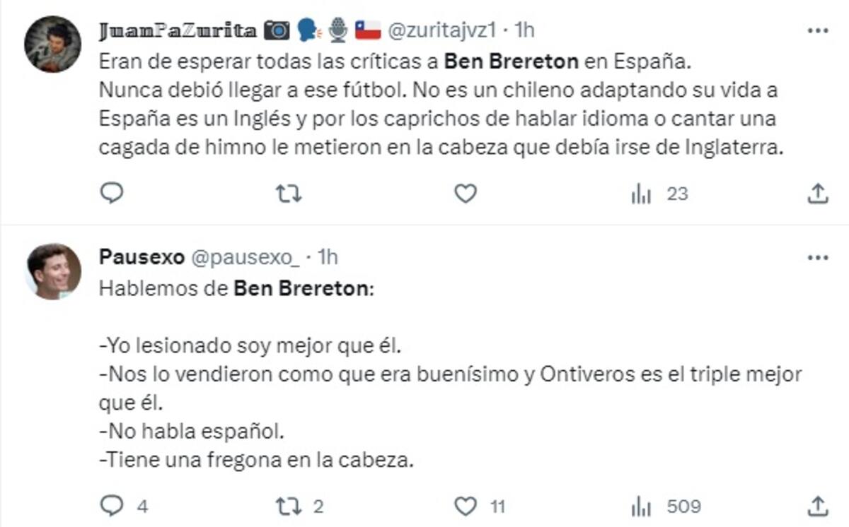 Hinchas de Villarreal pierden la paciencia con Ben Brereton.