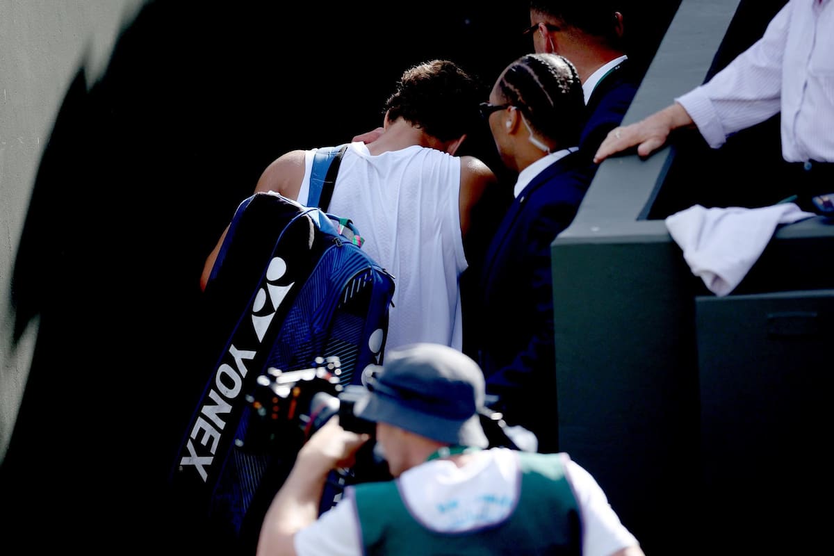 El estadounidense se despidió de Wimbledon en primera ronda. Foto: EFE.