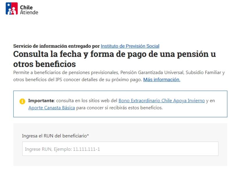 Revisa cuándo recibes tus beneficios. (ChileAtiende)