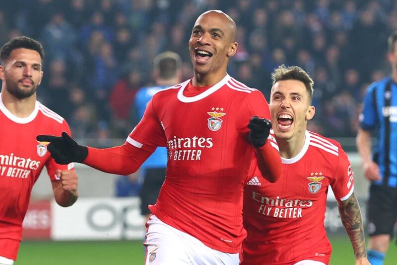 Joao Mario abrió el camino del triunfo para el Benfica ante el Club Brujas.
