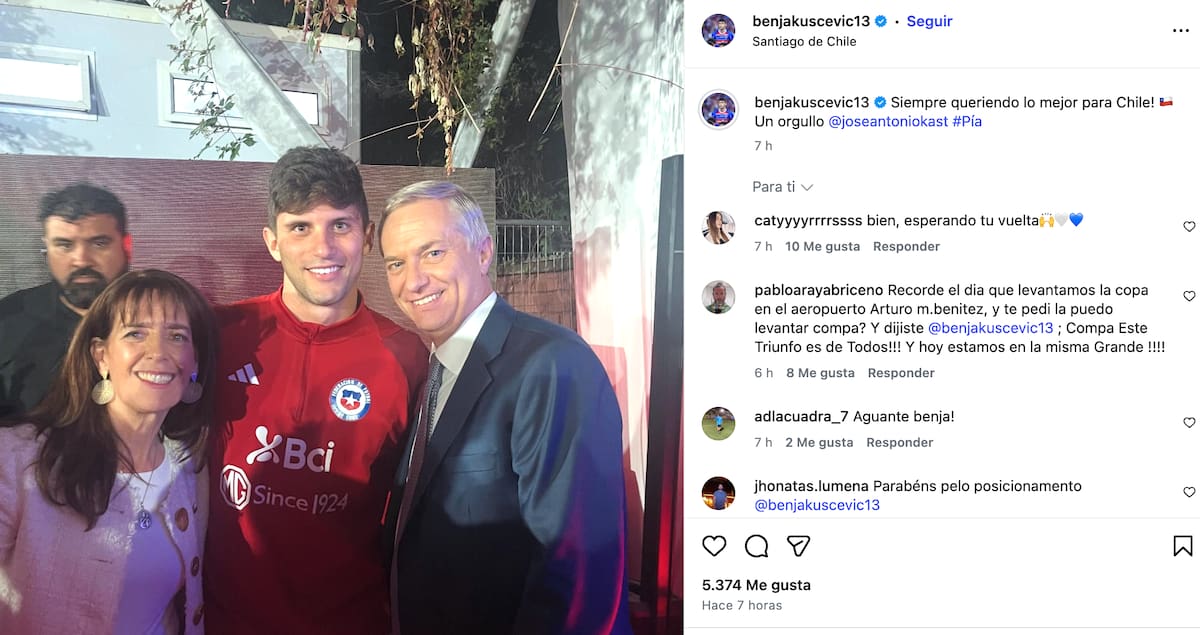 El defensa formado en la UC dejó este posteo en su cuenta de Instagram. Foto: Instagram @benjakuscevic13