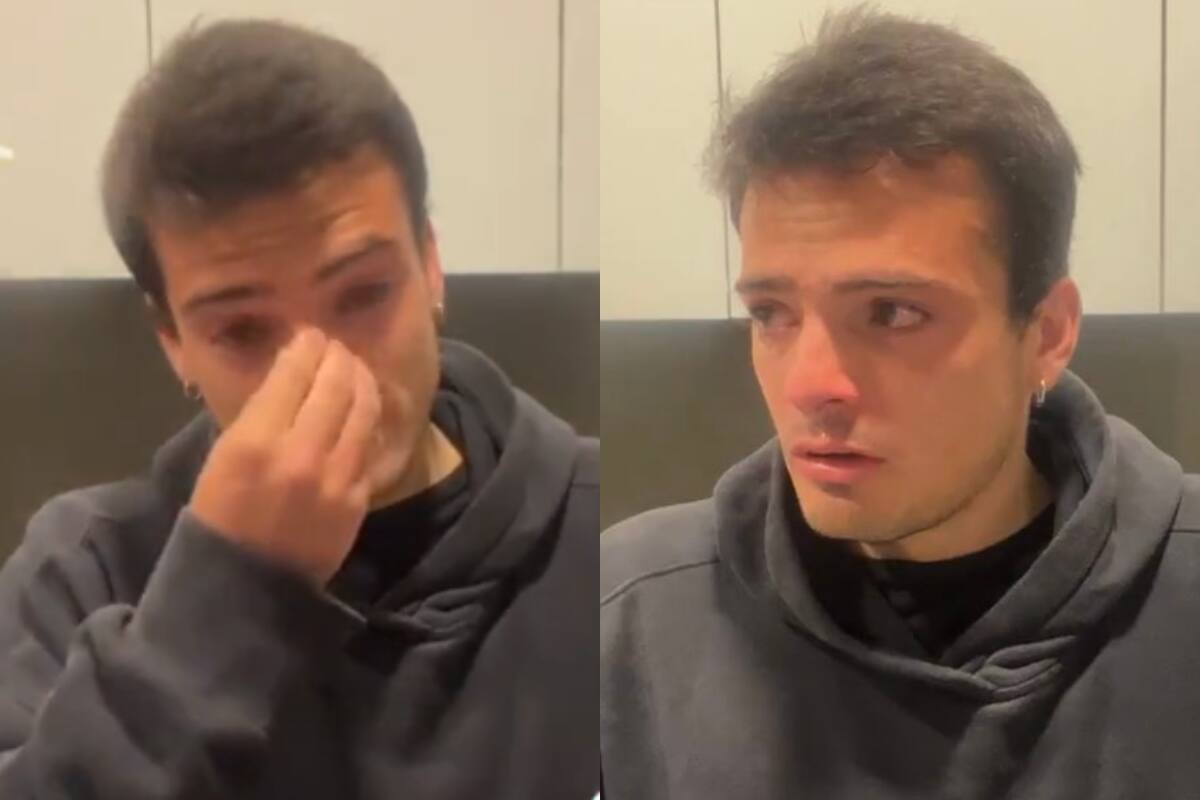 Benjamín Lagos llorando tras fuertes críticas recibidas.