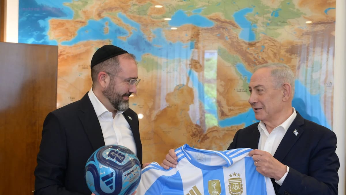 VIDEO | “Yo no me escondo”: Benjamín Netanyahu confirma su apoyo a Argentina en la final del Mundial