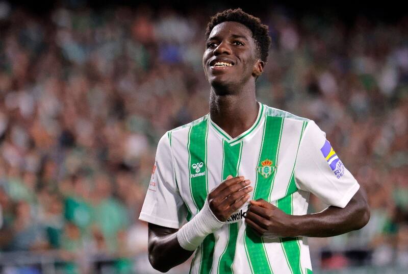 Assane Diao, delantero del Betis de Manuel Pellegrini.