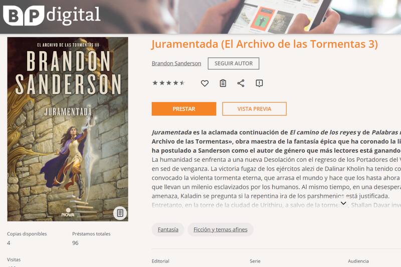 En la página del libro podrás ver la cantidad de copias disponibles.