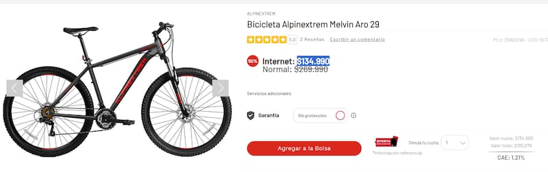 Bicicleta Alpinextrem Melvin en La Polar - Aro 29