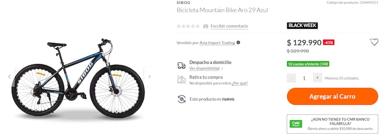 Bicicleta Mountain Bike de Falabella - Aro 29