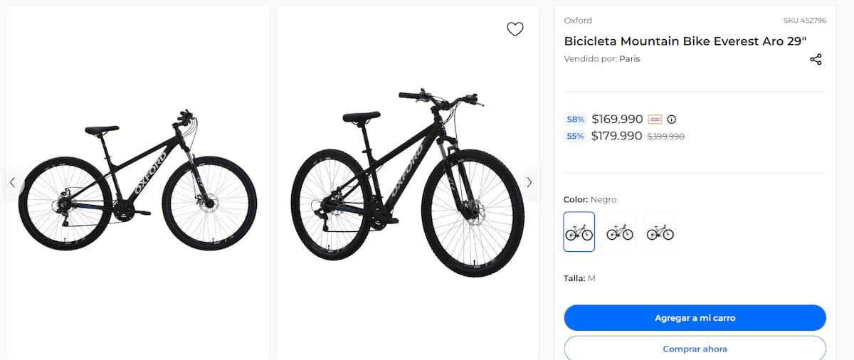 Bicicleta Mountain Bike Everest en Paris - Aro 29