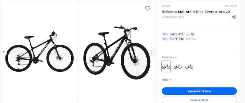 Bicicleta Mountain Bike Everest en Paris - Aro 29