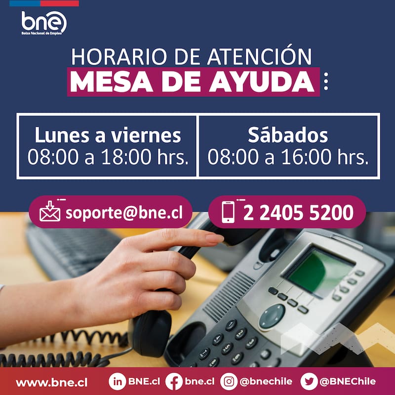 Para acceder a más información sobre la BNE puedes llamar a su call center o contactarte por correo electrónico.