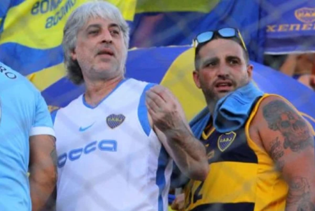 Rafael Di Zeo y Mauro Martín (a la derecha), los dos históricos líderes de "La Doce" de Boca. Foto: Noticias Argentinas