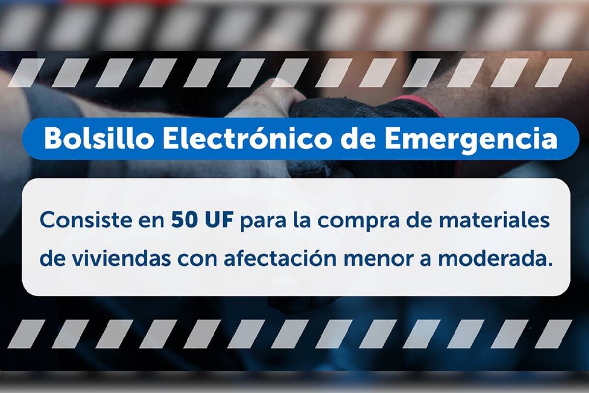 Las personas recibirán 50 UF para la compra de materiales.