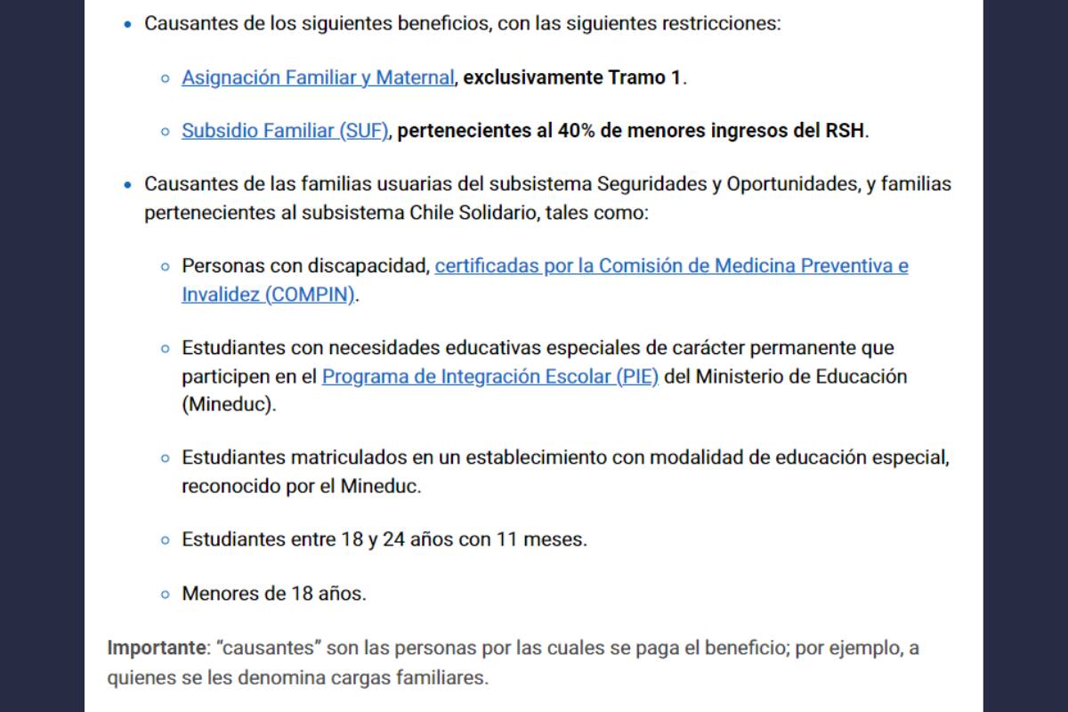 Requisitos para recibir el Bolsillo Familiar Electrónico.